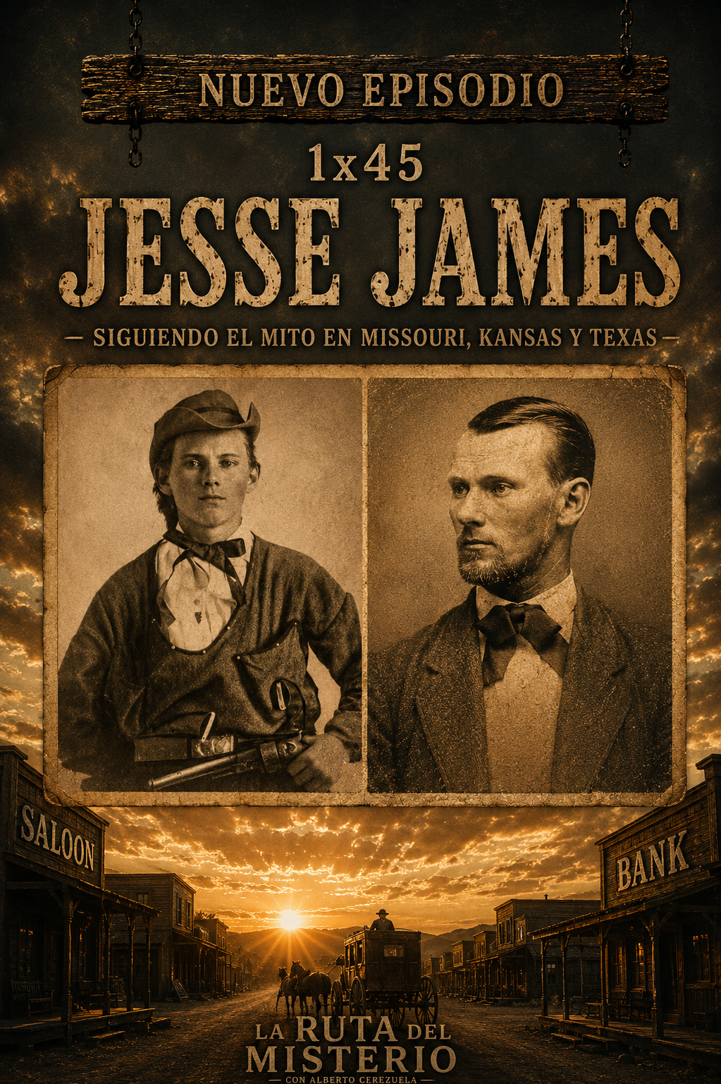 1x45. Jesse James. Siguiendo el mito en Missouri, Kansas y Texas - imagen de contenido